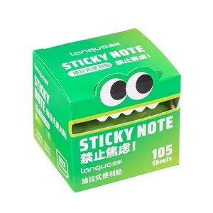 Random Color Cute Monster Pattern Sticky Note, 105pcs/box Creative Multi-purpose Sticky Note, Sticky Memo Pad for Home School Office, Office Supplies
