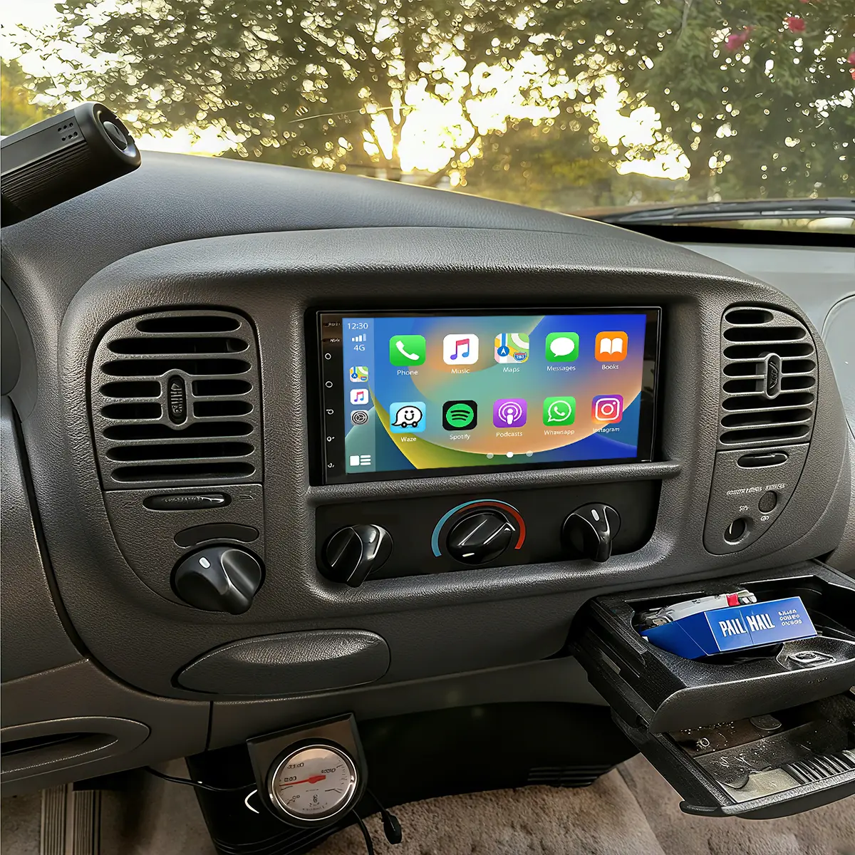 7" Touchscreen Head Unit Carplay Radio for Ford F150 1997-2004, Wireless CarPlay & Android Auto Compatible, GPS Navigation, 2+32GB, AHD Backup Camera, Bluetooth Mic, Carplay Radio Touchscreen