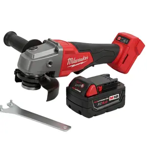 Milwaukee 18V Brushless 125mm Angle Grinder 3500-8500RPM M14 Paddle Switch,Adjustable Angle Grinder Stand,Multi-Function Electrician Tool Set