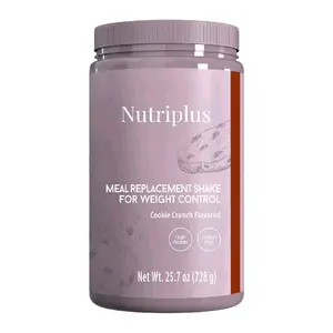 Nutriplus Meal Replacement Shake Cookie Crunch Flavored High Protein Gluten-Free 25.7 oz 728 g