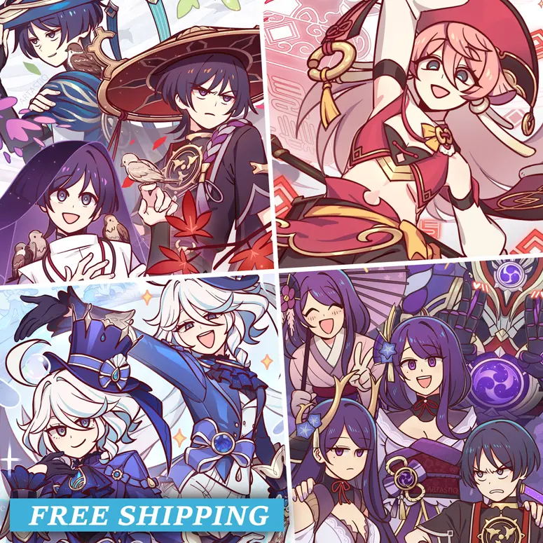 Genshin Impact Prints - Framable Anime Wall Decor wall art