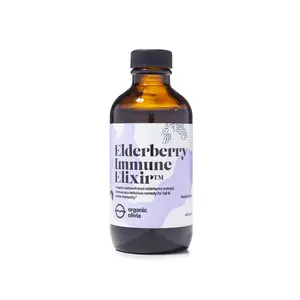Elderberry Immune Elixir by Organic Olivia | Immune Support Supplement | Herbal Syrup | Seasonal Wellness Support
