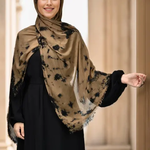 Women's Tie Dye Print Khimar, Fashionable Long Scarf for Daily Wear, Casual Versatile Hijab for Women