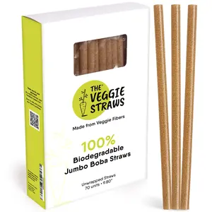 Biodegradable Jumbo Boba Veggie Straws