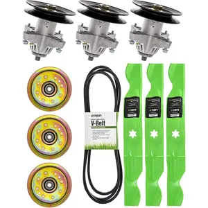 8TEN Blade Spindle Belt Idler Deck Rebuild Kit for 50 Inch Deck Cub Cadet RZT 50 942-04053C 954-04044 918-04125B Mishon Inc