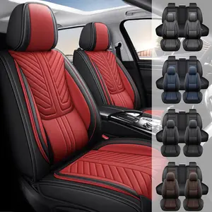 For Nissan Altima Sentra/Toyota Tacoma Car 5-Seat Covers,Waterproof Breathable Nappa Leather Seat Cover,Anti-Slip Front Rear Full Set Cushion Automotive Interior Protector Cover Accessory Decoration