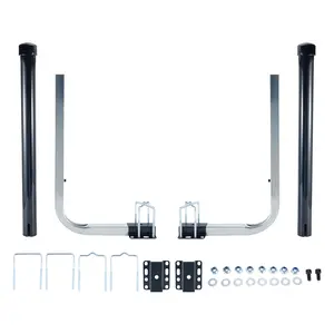 1 Pair of Boat Trailer Guide, Adjustable Height 40"/48", Trailer Guide Ons Galvanized Steel for Boat, Fishing Boat, Sailboat Trailer, L Shaped