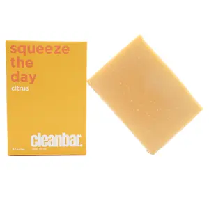 Cleanbar All-Natural Bar Soap - Squeeze the Day - Citrus Bar Soap - 4.5 oz - Essential Oil Scented Body Care Cleanser Aroma Blend