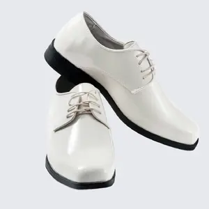 Ivory Tuxedo Shoes Patent Leather Square Toe - Mens