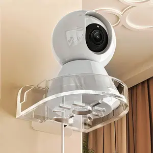 1 Wall-mounted Camera Bracket, Adhesive Without Drilling, Household Storage Rack, Fixed Monitoring Rack Tray