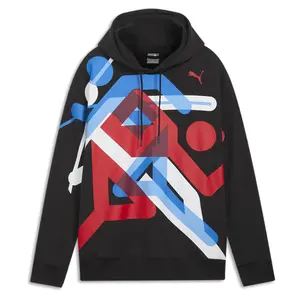 PUMA Mens Olympic Village Graphic Hoodie Casual Outerwear Casual - Black