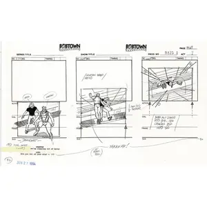 Jim Lee Wildc.a.t.s. Wildcats Production Animation Storyboard Nelvana 1994-5 D1-075