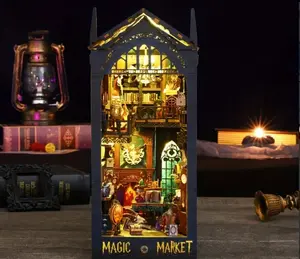 1pc DIY Cottage 3D Assembly DIY Bookshelf House Miniature Ornament, Model Toy ,Creative Birthday Gift, Scene Decor, Festivals Decor, Room Decor, Home Decor, Offices Decor, Theme Party Decor, Christmas Decor