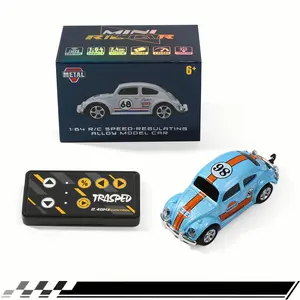 2.4GHz remote control mini car, RC Car | 1:64 alloy body, durable and drop resistant | Three speed cruise control function | USB charging for extended range (150mAh/3.7V lithium battery) Birthday gifts for boys and girls, surprise gifts