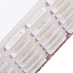Leather Bible Tabs for Women and Men, 75 Chapters Laminated Dividers Bible Book Tabs, New/Old Testament Easy Navigation, Large Print, Catholic Bible Study Supplies (White)