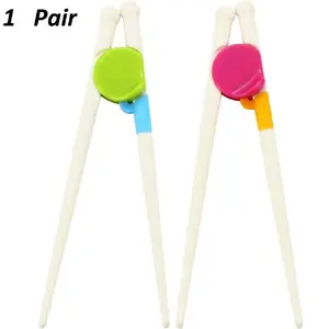 🍴 Food Grade Kids Training Chopsticks Set – Safe, Easy to Use Learning Helper, Dishwasher Safe, Durable & Available in 2 Cute Colors