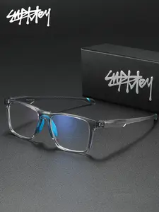 SUPKLEY Fashionable, Lightweight Design And Comfortable Nose Pads For Men And Women, Anti Blue Light Glasses With Tr90 Material Frame, Eyeglass Frames, Business Style, Suitable For Outdoor Play/Daily Wear