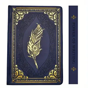 Vintage Leather Journal A5 Size, 320 Pages Thick Paper, Gold Edge Hard Cover, Lined Notebook for Writing, Women Men Students Diary