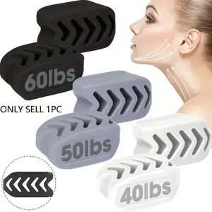 Silicone Jaw Trainer, Multi Resistance Level, Fishbone Design, Facial Muscle Trainer, Fitness Accessory for Men & Women, Perfect Gift