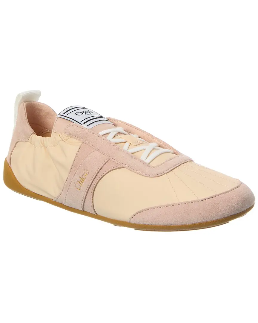 Chloé  Kick Nylon & Suede Sneaker
