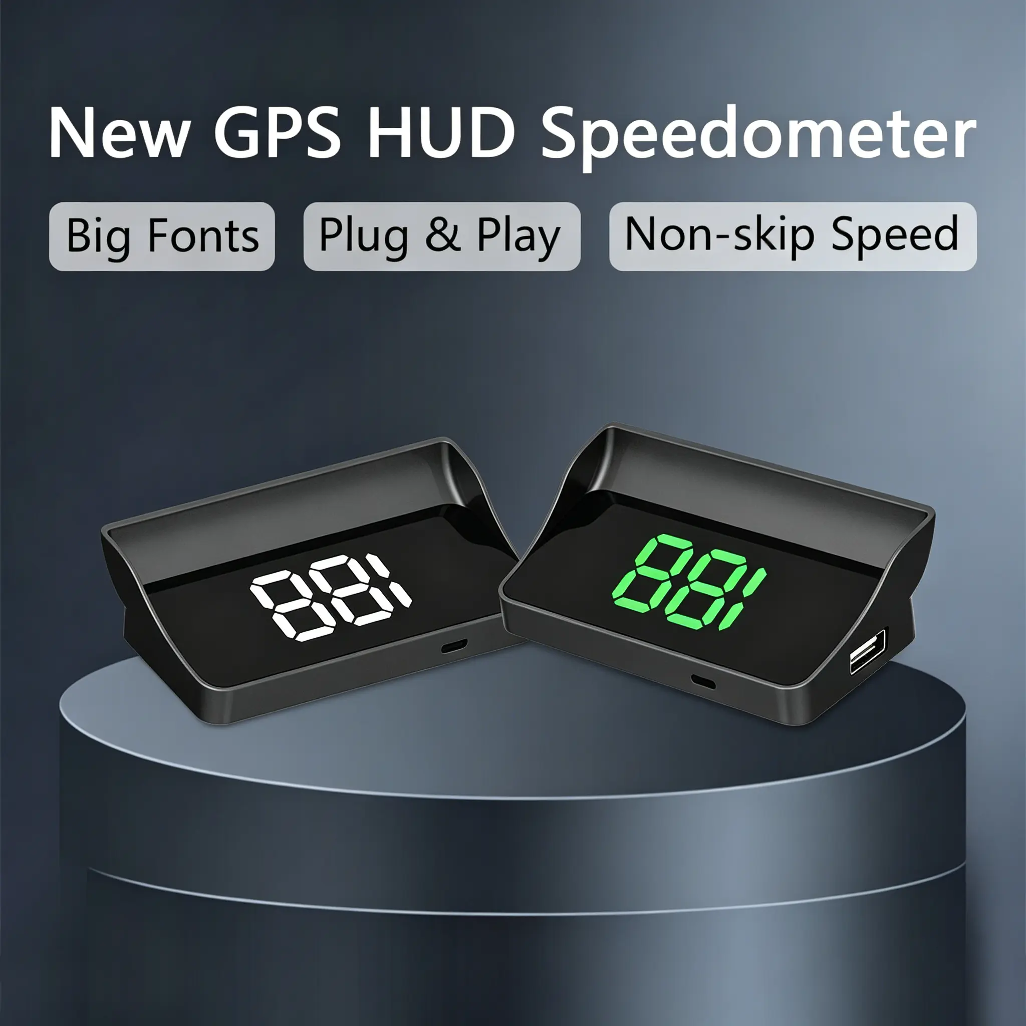 Car HUD Head-up Display, Digital Electronic Speedometer Display KMH, Car Windshield Projector, Digital Electronic Auto Parts for Cars, Trucks, Motorcycles