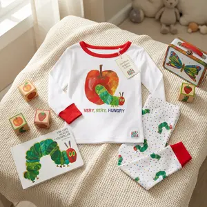 Kids' Snug Fit 2-Piece Pajama Set - The World of Eric Carle Storybook Collections Soft Comfortable Cotton Sleepwear for Children Boys Girls Nightwear Cute Cartoon Print Pajamas Perfect for Bedtime