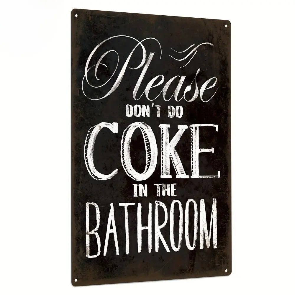 Vintage Weatherproof Metal Tin Sign - "Please Don't Do" 7.8x11.8in Retro Funny Caution Plaque, Bathroom Signs, Vintage Plaque Decoration for Toilet, Man Cave Home Supplies