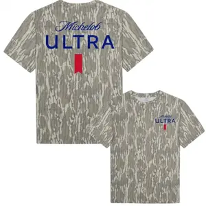 Michelob Ultra Original Bottomland Camo Tee, Mossy Oak Camo Shirt, Streetwear Outfit, Trendy Outdoor Wear Daily Wear, Designer Clothing, Gift for him for her, Independence day gift