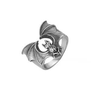 Gothic retro bat open-ring for men and women, complex bat-designed jewelry, Halloween and Christmas gifts, suitable for daily wear and parties