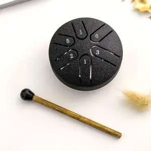 6-note Mini Ethereal Drum, 1 Count Meditation Percussion Instrument, Musical Instrument for Yoga, Education, Gift for Friends