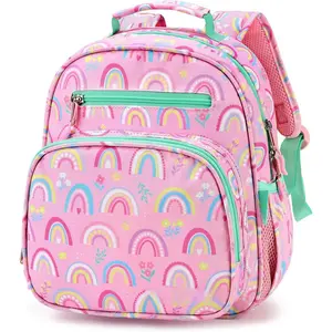 BY-047 Toddler Backpack for Girls 2-4: Cute Kids Backpacks for Girls - Preschool Kindergarten Backpack - Rabbit