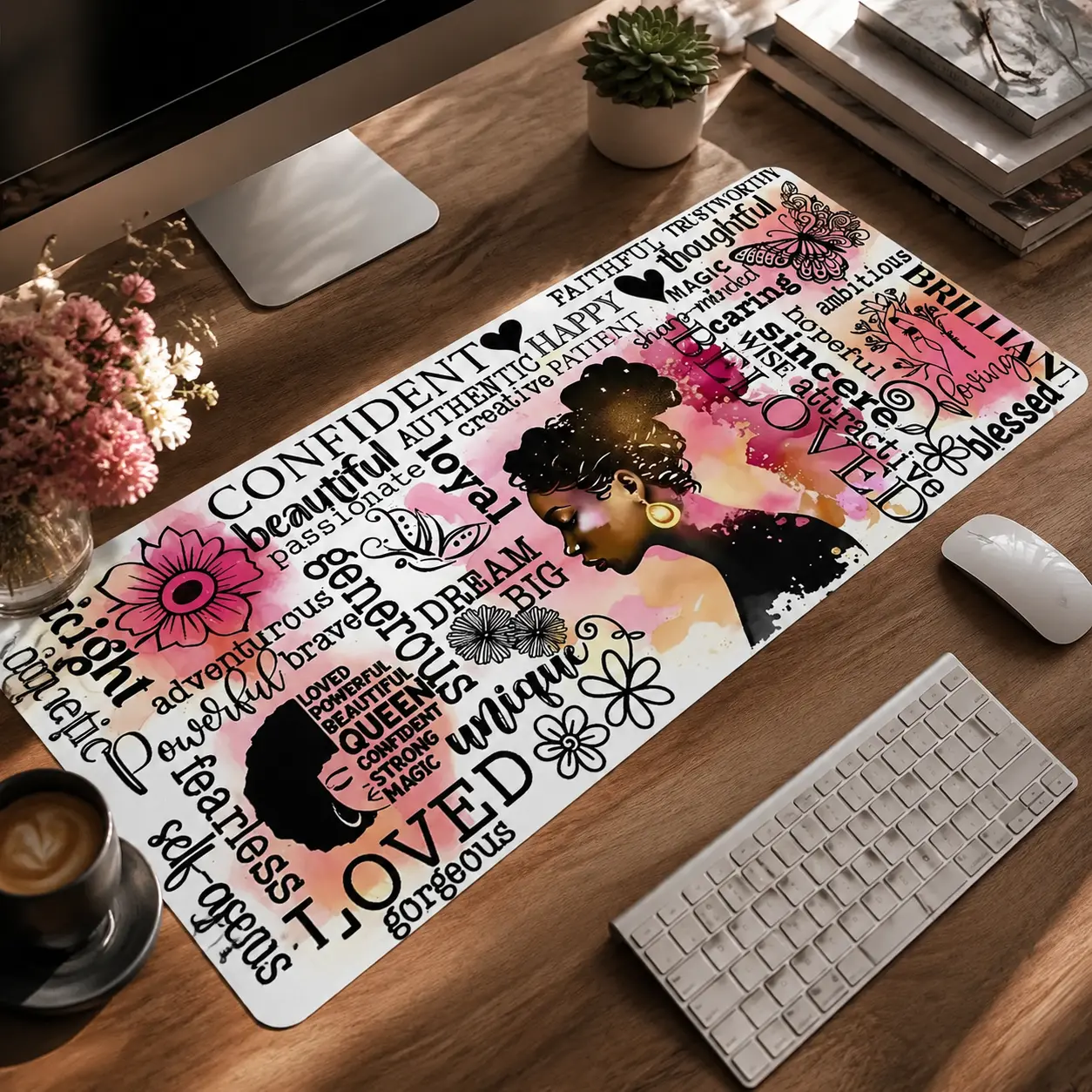 Inspirational Empowering Quotes Pattern Mouse Pad, Rectangle Gaming Mouse Pad, Computer Mouse Pad, Non-slip Rubber Pad, Non Slip Mousepad, Desktop Decoration Protective Pad for Home Office, Mouse Pads for Desk, Desk Accessories