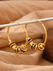 Square Bead Decorated Hoop Earrings, Fashionable Jewelry for Women, Daily Clothing Decor, Trendy All-match & Exquisite Jewelry for Birthday Gift, Trendy Jewellery Accessories