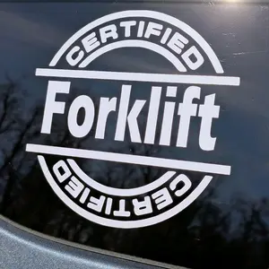 Forklift Certified Vinyl Decal 5in. - Durable and Easy to Apply