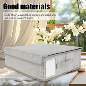 Non-Woven Fabric Storage Baskets Organiser, Household Collapsible Storage Bins Boxes, Minimalist Lightweight Closet Organizer, Foldable Storage Organiser for Home Clothes Toy Storage, Space Saving Under Bed Home Organization Solution