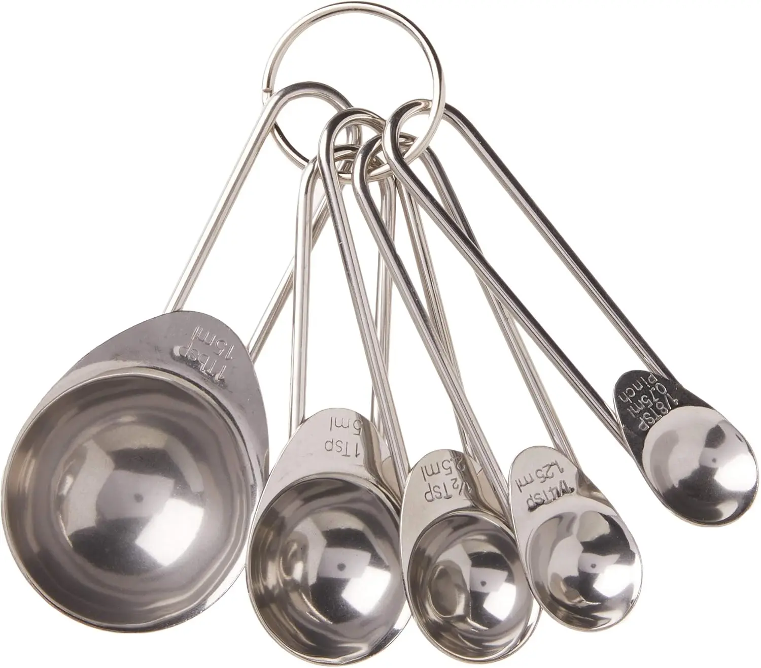 Prepworks BA-3474 Stainless Steel 5-Piece Measuring Spoon