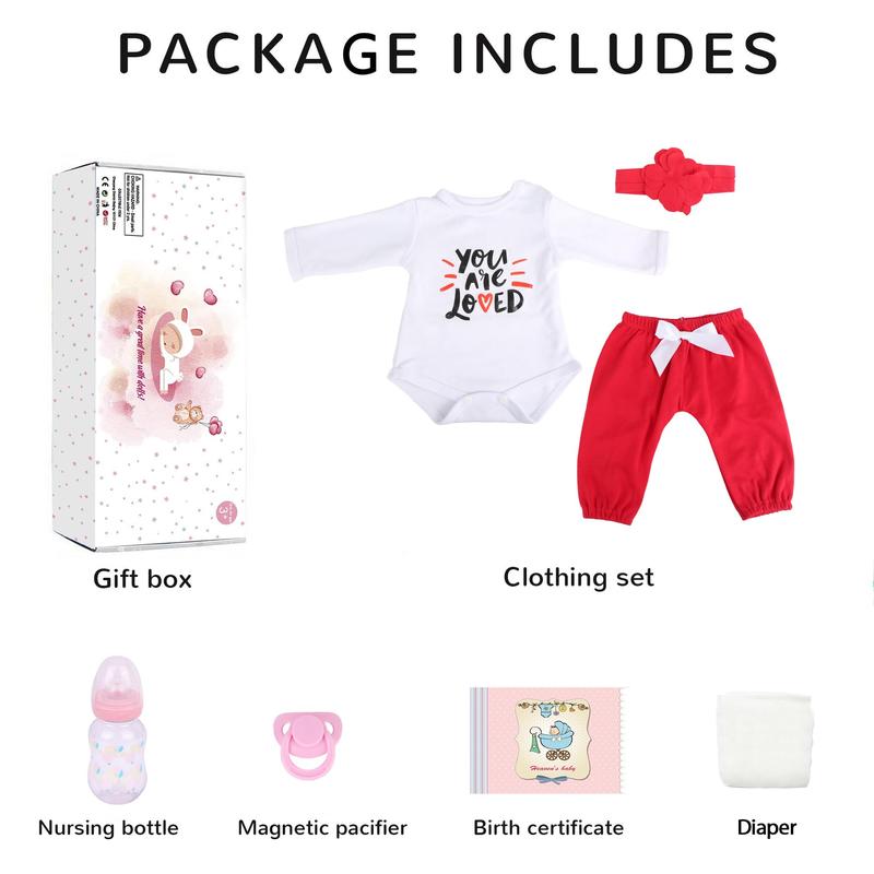 [WOOROY] Reborn Baby Doll -  Birthday & Christmas Gift, 20 In African American Reborn Doll with Soft Cloth Body, Brown Skin, Perfect Gift for Ages 3+