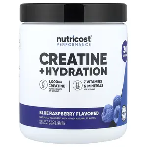 Nutricost Performance, Creatine + Hydration, Blue Raspberry, 9.3 oz (261 g)