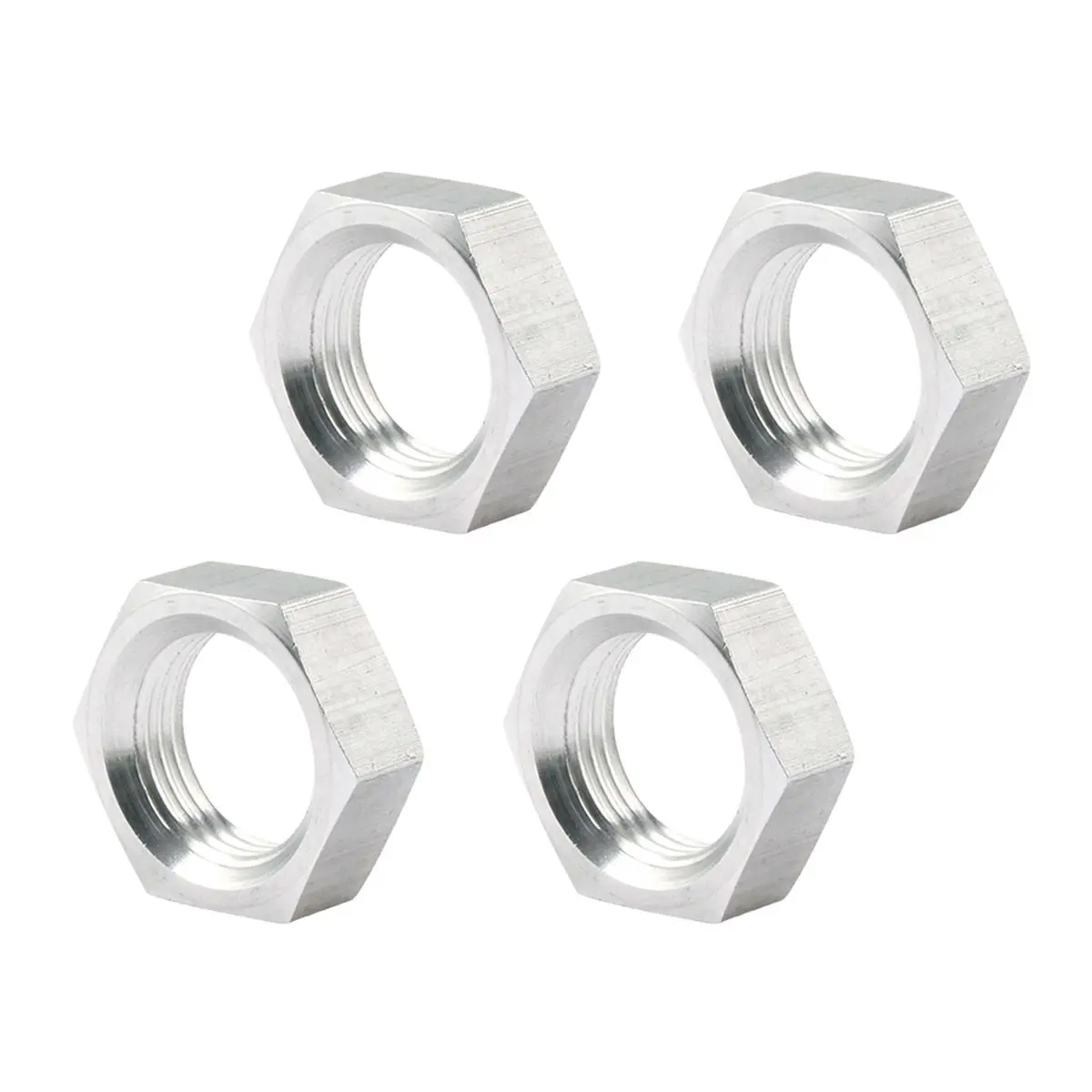 Allstar Performance Steel Jam Nuts - 0.75 in., 16 Left Hand Thread, Thin OD, High-Quality Construction, Durable, for Sailing Radius Rod Length Adjustments, Pack of 4