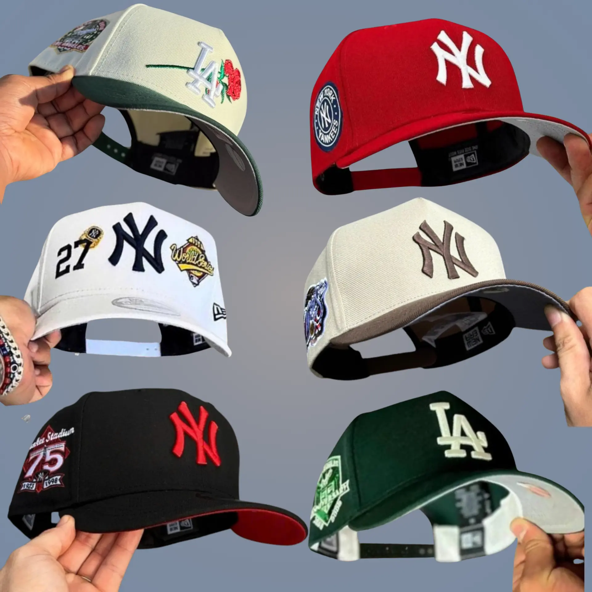 New Era MLB Yankees Dodgers Baseball Snapback Hat – Adjustable 9FORTY 9FIFTY 59FIFTY Cap for Men Women, High Quality Embroidered Team Logo, Curved Brim Baseball Cap, Classic Streetwear Fashion, Outdoor Casual Athletic Lifestyle