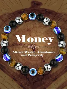 Unisex Elegant Evil Eye Design Beaded Bracelet, Fashionable Natural Crystal Beaded Bracelet for Women & Men, Trendy All-match & Exquisite Jewelry for Birthday Gift, Natural Stone