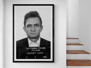 Mug Shot Poster Size Prints of Johnny Cash
