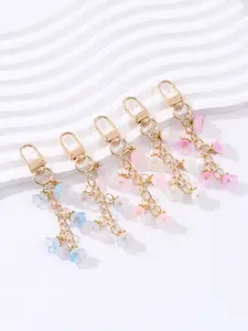 Colorful Tulip Oil-Drop Alloy Keychain Jewelry, Spring Cartoon Fashion Bag Charm, Memorial Gift for Friends and Family, Trendy Floral Accessory