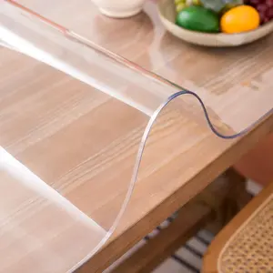 1.5mm Clear Desk Cover Protector, 14×24 Inch Clear Desk Cover, Rectangular Vinyl Desk Pad, PVC Plastic Table Cover
