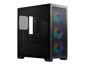 Cooler Master Elite 302 Micro-ATX High Airflow Minimalist PC Case, 365mm GPU Max, 280mm AIO Max, Type C, Tempered Glass, Triple 120mm aRGB PWM Fan, Intakes Grill, Breathable PSU Shroud