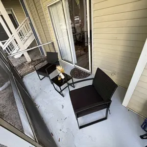 GOOD DEALS SMILE 3 Piece Wicker Patio Furniture Set, Outdoor RockingChairs, Outdoor Furniture with Table & Cushions, Patio Chairsfor Balcony Porch, Black