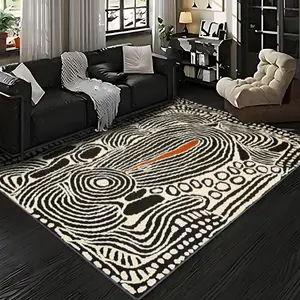 Velvet soft and comfortable patterned printed carpet, suitable for multiple scenarios, available in various sizes, soft and non-shedding, Abstract Rugs, Contemporary Rugs, Household Decorative Rug, Decorative Area Rug