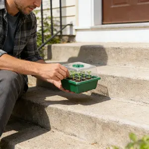 2 Pcs Seed Starter Trays with Dome – Plant nursery growing kits with ventilated humidity dome and drainage base, ideal for vegetables, flowers and herbs, perfect for indoor gardening and seed germination, Garden Supplies