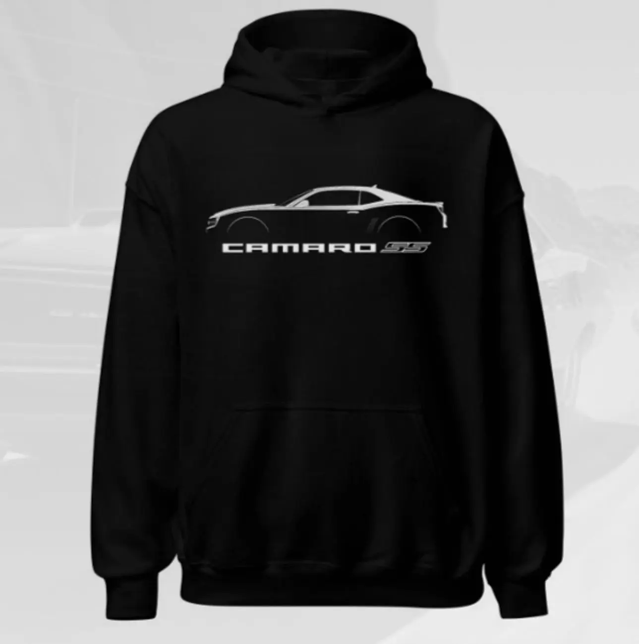 2010-2015 Camaro SS Silhouette Hoodie | Classic Automotive Pullover Gifts for Car Enthusiasts T Shirt