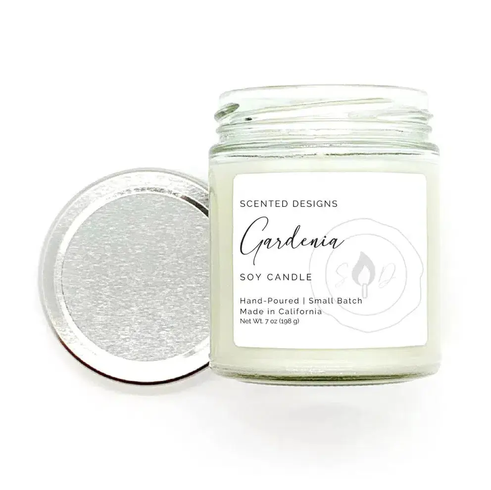 Gardenia Soy Candle - 7oz Glass Jar